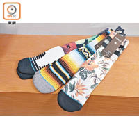 Stance Socks $140（上）、$110（中） 、$169（下）