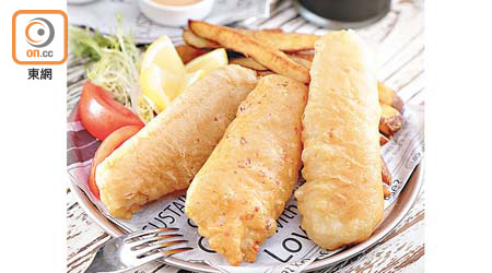 Beer Battered Fish and Fries $128<br>可以自選炸漿製作的炸魚，入口外脆內香滑，配以先後炸過3次的厚切薯條，香口爆脆而不油膩。