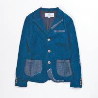 initial深藍色牛仔布西裝褸 $2,790（L）
