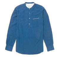 Officine Générale海軍藍色Henley Shirt（A）