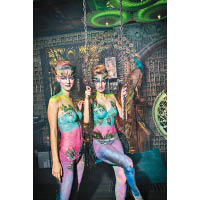 每晚9時都會有舞蹈表演，表演者以孔雀裝扮來配合主題。