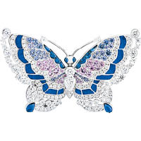 Papillon Pavonia胸針（白K金、鑽石、彩色藍寶石及青金石） 個別定價
