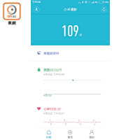 透過《小米運動》App，可查閱小米手環2的數據。