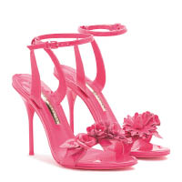 Sophia Webster粉紅色立體皮花高踭涼鞋 $4,750