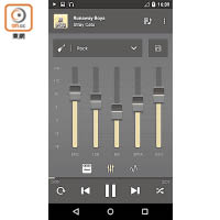 可自行調整EQ等化器，設定個人化曲風。