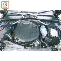全新2公升TFSI引擎，可輸出252hp馬力並具有低油耗的好處。