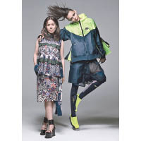 Nike與日本高檔品牌sacai研發出功能性的女裝運動單品，主腦兼設計師Chitose Abe阿部千登勢當然功不可沒（左）。