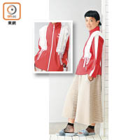 白色喱士×紅白色PUMA T7收腰外套 未定價