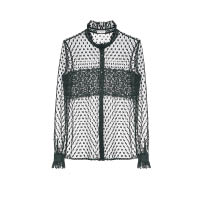 Claudie Pierlot黑色喱士網紗恤衫 $2,190（A）