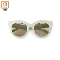 Le Specs粉綠色貓眼太陽眼鏡 $600（C）