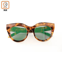 Le Specs玳瑁貓眼太陽眼鏡 $600（C）