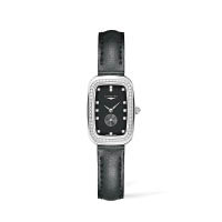 22×32mm Equestrian小秒針腕錶，黑色錶盤襯鑽石刻度，搭配黑色皮帶，流露氣派。3,200瑞士法郎（約HK$24,545）