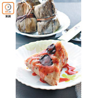 香腸爸獨創的台灣「綜合糭」，前端餡料是台南地道口味，惟最後工序採用北部「包好糭才蒸熟」的做法，有別南部偏淡的水煮方式。