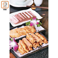 餐廳供應多款由台灣直送的火鍋配料，包括老油條、甜不辣及鴨血。