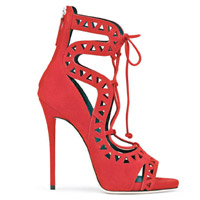 Giuseppe Zanotti Design女裝紅色縷空高踭鞋 $12,550（C）