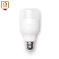Yeelight LED智能燈泡採用E27大螺絲頭，功率為9W。<br>售價：$129