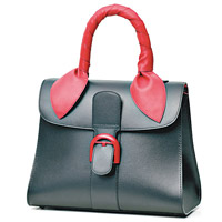 Delvaux Brillant Lunar紅×黑色手袋 $50,200（B）