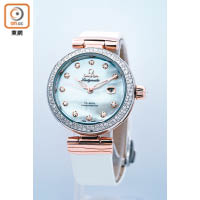 Ladymatic白色皮革錶帶鑽石腕錶 $158,200