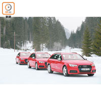 每年舉辦的Audi Driving Experience有不同類型的訓練，包括了提升安全訓練或雪地駕駛。