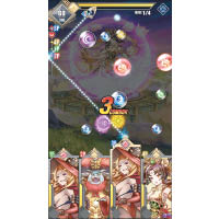 戰鬥畫面滿布「夢玉」，玩家要拉動捕夢索去射泡泡。