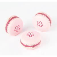 櫻花馬卡龍<br>Lindt朱古力專門店另一限定新品，以櫻花醬製作的馬卡龍，外層是迷人的粉紅色澤，面層還印有一朵小櫻花，貫徹主題。