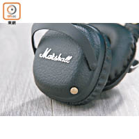 耳罩的控制旋鈕可作開關、通話、調校音量、播放及暫停功能。