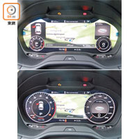 配上12.3吋Audi Virtual Cockpit全數碼化儀錶板，顯示形式任你選擇。