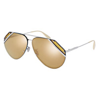 Alexander McQueen The Cut Lens金×銅色太陽眼鏡 $4,590（B）