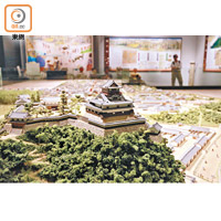 昔日犬山城與城下町的原貌模型，可作今昔對比。