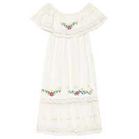 maje 白色刺繡喱士連身裙 $2,845（A）