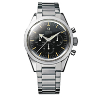 1957年面世的首枚Speedmaster腕錶「Broad Arrow」。
