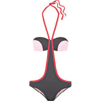 LA PERLA黑色拼紅色Monokini $2,750