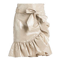 Isabel Marant金屬色荷葉邊包裹式半截裙 $4,050（A）