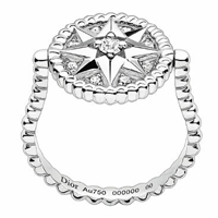 Dior Joaillerie Bague Rose Des Vents 18K白金鑽石戒指 $56,000（C）