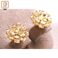 Nirav Modi Jasmine黃金鑲黃鑽耳環（鑽石重逾10卡） $50.7萬（A）