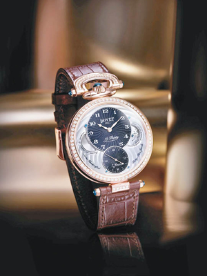 BOVET為19Thirty 系列推出全新18K紅金錶殼，錶盤亦可以加上鑽石鑲嵌的錶圈和弓形環，更顯貴氣奢華。$31萬