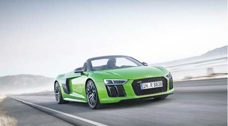 全新R8 Spyder V10 Plus僅3.3秒便完成0~100km/h加速。