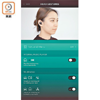可透過面頰來操控耳機，並提供短片解說。