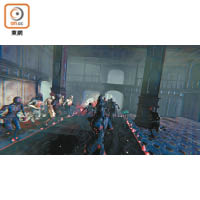 喪屍從四方八面突襲，4人唔通力合作，真係好易Game Over。