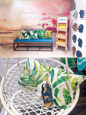限定店設計成好像一間海邊小木屋，配合藍天碧海和熱帶植物的布置，很有度假Feel。