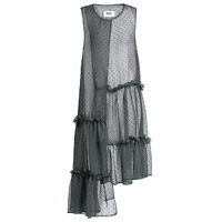 MM6 BY MAISON MARGIELA黑色雪紡不對稱連身裙 $2,207（D）