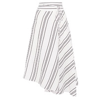 APIECE APART白×黑色條紋不對稱半截裙 $2,780（C）