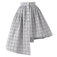 Fleamadonna灰色格仔不對稱半截裙 $2,690（B）