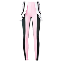 NO KA'OI粉紅×黑白色荷葉邊貼身運動褲 $1,465（B）