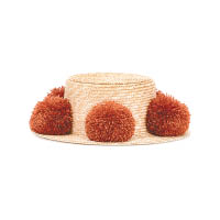 ESHVI橙色毛毛球草帽 $1,802（E）
