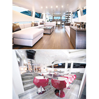 長形客廳和飯廳可按船主要求，打造成不同內裝風格。