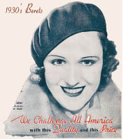 1930年代，女士們最愛以貝雷帽配搭不同風格的服裝。