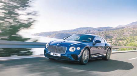 Bentley第三代Continental GT馬力高達635ps，只需3.7秒便可由靜止跑上100km/h。