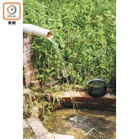 農場引入天然山水以作灌溉農作物之用。