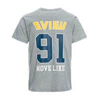 EVISU×CHAMPION灰色短袖「MOVE LIKE EVISU 91」Tee $499（A）